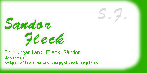 sandor fleck business card